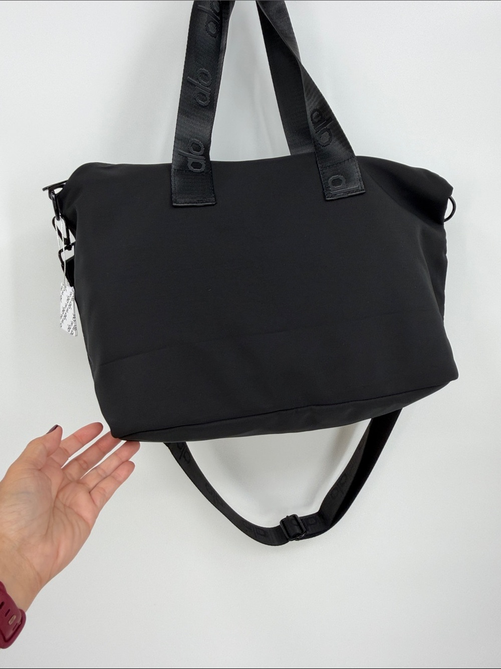 Alo Black Nylon Logo Bag - Picture 5 of 11